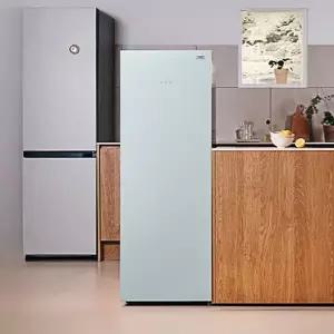 [풀무원건강생활]김치냉장고 148L 스탠드형 김치간 글라스 라이트그레이 KS148EG1GX3 김치통 10L 1개