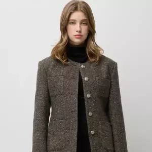 [롯데백화점]시슬리 테오 헤링본 싱글 원넥 자켓 SAJK38561