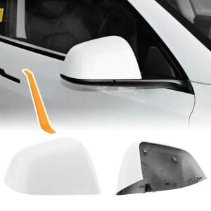 Tesla Model Y 사이드 미러 커버 교체 2020-2024, 우측 조수석 펄 도어 리어 뷰 캡, 2020 2021 2022 2023 2024 액세서리(화이트)와 호환됩니다