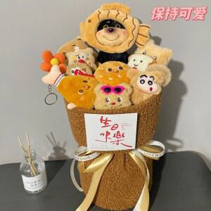 인형꽃다발 생일 부케 학예회 졸업 귀여운 발표회 기념일 캐릭터 꽃다발