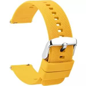 실리콘 시계 밴드 고무 노란색 퀵 릴리스 스트랩 소프트 남성 여성용 방수 군용 스마트 워치 팔찌 교체용 1
