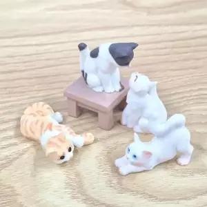 ( )고양이 미니어쳐 장식품 5종세트 카페 식당 장식인형 식당꾸미기 크리스마스 해리네점빵 유치원 고양이