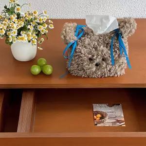 멜리사컴퍼니 뽀글 강아지털 티슈케이스 사무실