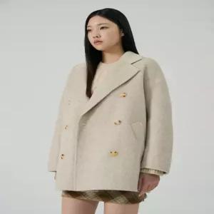 [코인코즈]울 블랜디드 더블 하프 코트_CD5WH403