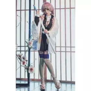 귀멸의칼날 칸로지 미츠리 코스튬 패션 의상 애니 귀칼 캐릭터 코스프레