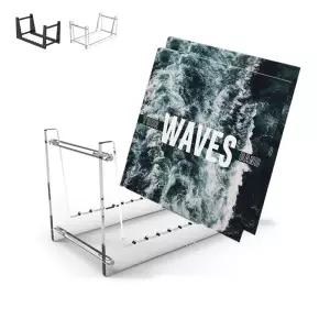 아크릴 LP 진열 거치대 전시대 진열대 판꽂이 스탠드장 받침대 LP수납 공간활용 침실 거실 보관대 진열랙