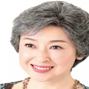 연극 백발가발 헤어 코스프레 아줌마가발 흰머리 행사용