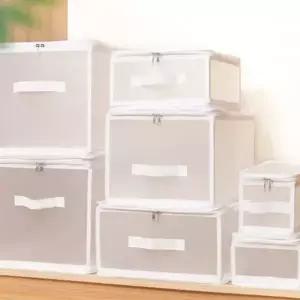 옷 정리함 접이식 수납함 투명 리빙박스 다용도 깔끔한 수납 장난감 아동 이불 침대