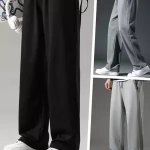 남자 와이드 트레이닝 팬츠 고무줄 밴딩 겨울 남자 기모 와이드 팬츠 슬랙스 데일리 트레이닝복 운동복