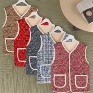 양털 뽀글이 누빔 엄마조끼 할머니조끼 기모 융털 김장조끼 촌캉스 꽃무늬 겨울