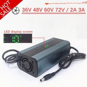 LED 디스플레이 포함 36V 48V 72V 충전기 3A 10S 리튬 이온 배터리 팩 지능형 고속 부품