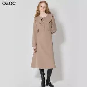 [오조크(OZOC)] 와이드 칼라 원피스 (택가격 112000원)