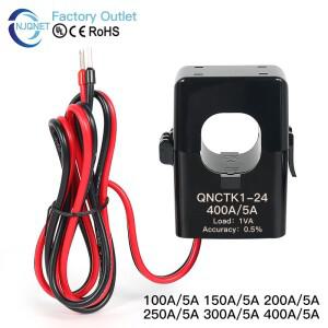 스플릿 코어 전류 트랜스포머 개방형 클램프 CT AC QNCTK1-24 100A 5A 트랜스듀서 센서