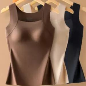 여성 캡내장 심리스 기모나시 따뜻한 보습 이너웨어 겨울 기본탑 3컬러