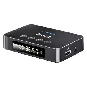 3.5MM Aux RCA SPDIF 블루투스 호환 5.0 오디오 어댑터 NFC 무선 FM 수신기 송신기 TF U 디스크 리모컨용