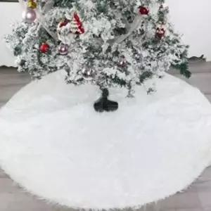 화이트 트리 스커트 포근한 북유럽 인테리어 크리스마스 트리 스커트 75cm 겨울 장식 발판