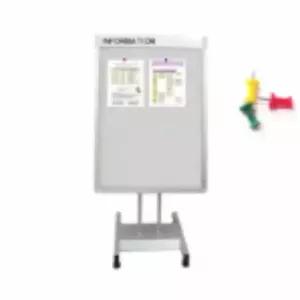 스탠드형 FV29PB80 파티션 게시판 Light grey 450x780 압핀꽂이