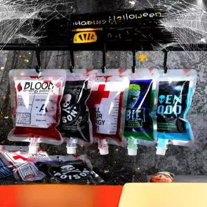 할로윈혈액팩 영화 소품 연기 행사 테마 링거 무대 코스튬 공포 복장 주스