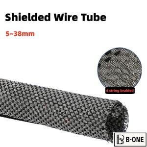 5~38mm 내열성 케이블 튜브 슬리브 EMI 차폐 주석 도금 와이어 랩 유연한 라인 코드 정리 커버 관리