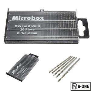 20 개대 미니 HSS 드릴 비트 세트 0.3mm-1.6mm 마이크로 트위스트 목공 도구 키트 상자