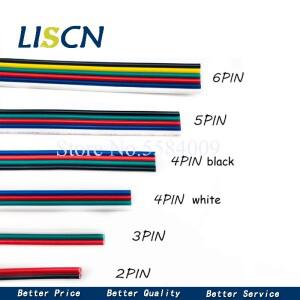 5/10 미터 22 AWG 2Pin 전자 케이블 연장 와이어 컬러 라인 5050 3528 RGBW CCT LED 스트립 조명