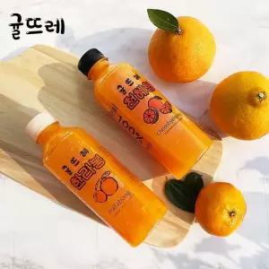 [귤뜨레]제주 착즙 한라봉 천혜향 감귤주스 340mlx12병 (택1)