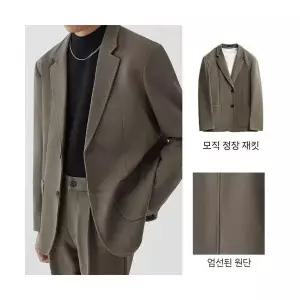 남성 자켓 가을 겨울 두툼한 보온 모직 캐주얼 정장 코트 신랑 결혼 OP4