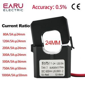 5A 스플릿 코어 전류 변압기 센서 AC 개방형 CT 80A 120A 1000A 클램프 고주파