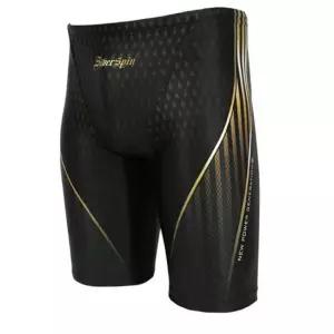실버스핀 남성 5부 수영복 초중급용 블랙골드 TQM302 폴리백