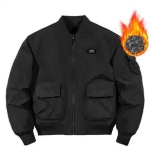 엠로트 남성 겨울 방한 숏패딩 공군 야상 빅사이즈 경량 항공 점퍼 블루종 작업복 깔깔이 연예인