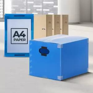 서류박스 이사박스 플라스틱 A4사이즈 종이 미니 낱장