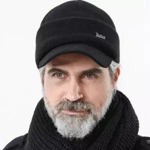 아버지 방한 남성 겨울 할아버지 아빠 볼캡 귀달이 신사 모자 모직