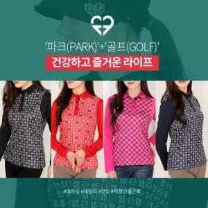이지바이 파크골프 여성 피치기모 겨울 아웃도어 카라 티셔츠(W4WT01)