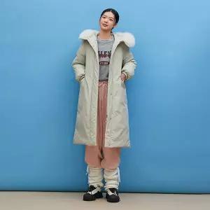 [LAP](강남점)(웰론)탈착 퍼 벨티드 롱패딩 AQ4PDA70