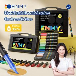 ENMY 아크릴 페인트 마커 펜 소프트 헤드 직접 액체 낙서 그림 QuickDry 안료 펠트 용 미술 용품