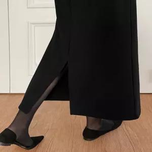 [제작] 말랑쭉쭉 밴딩 기모 H라인 롱 스커트 85498 빅사이즈 여성의류