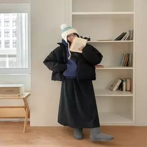 스너글 A라인 밍크기모 밴딩 스커트 85497 빅사이즈 여성의류