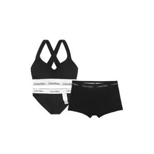 [Calvin Klein][LIVE특가]커플 속옷세트 여성브라팬티세트1종+남성드로즈1종/쇼핑백증정(블랙)