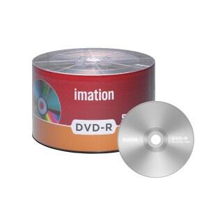 50팩 Imation DVD-R 16X 4.7GB / 120분 브랜드 로고 빈 미디어 녹화 가능한 영화 데이터 디스크