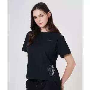 [스파이더]여성 듀오테크 세미 크랍 반팔 SPKMCNRS355WBLK 659896