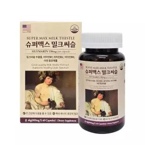 밀크씨슬 800mg 60캡슐 비타민B군 아연 최고함량 간장약 영양제 비타민 직장인