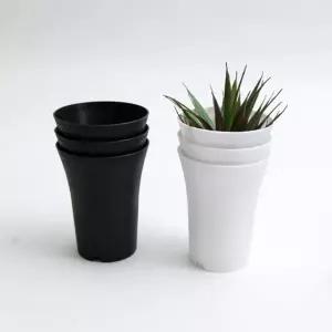 3개셋트 미니 긴원형 플라스틱화분 9x12cm