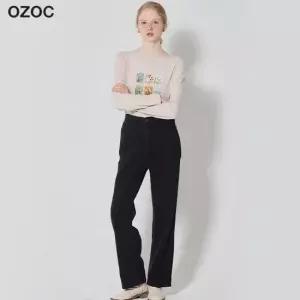 [오조크(OZOC)] 와이드핏 코튼 기모 팬츠 (택가격 99000원)