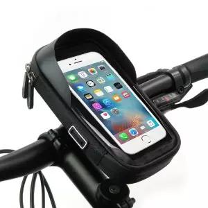 [셀러에이드]블랙방수거치대 블랙 거치백 핸드폰가방 휴대폰거치자전거 방수