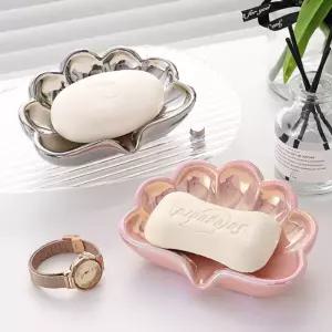 욕실인테리어 세라믹 비누 트레이 실버 비누보관 비누대 비누케이스