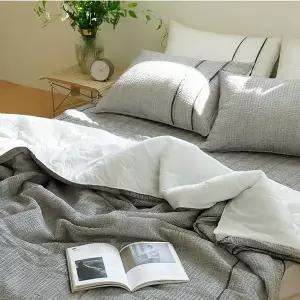 (국산) 대나무섬유 이불베게세트(SS/그레이) (WE8F597)