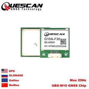 Quescan G10A-F30 M10 GPS GNSS 모듈 Galileo GLONASS BeiDou 수신기 타이밍 UBX-M10050-KB 1-25Hz UBX NME
