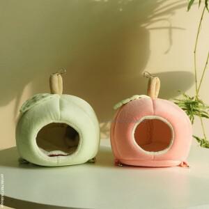 작은 동물 따뜻한 수면 둥지, 유르트 햄스터 고슴도치, 사랑스러운 모양의 면화 걸이식 집 침대, 겨울용 애