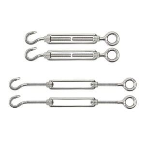 턴버클 L스퀘럴 304 스테인리스 스틸 훅 앤 아이 헤비 듀티 텐셔너 조절  쉐이드  하드웨어