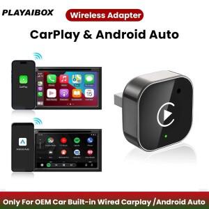 2in1 유선무선으로 전환  카플레이 안드로이드 오토 어댑터 무선 미니 소형 자동차 AI 박스 아우디 호환 도
